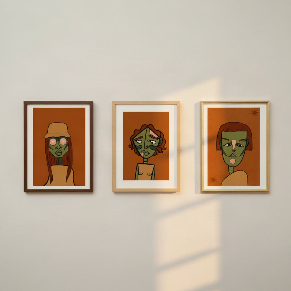 Orange Abstract Portrait Collection