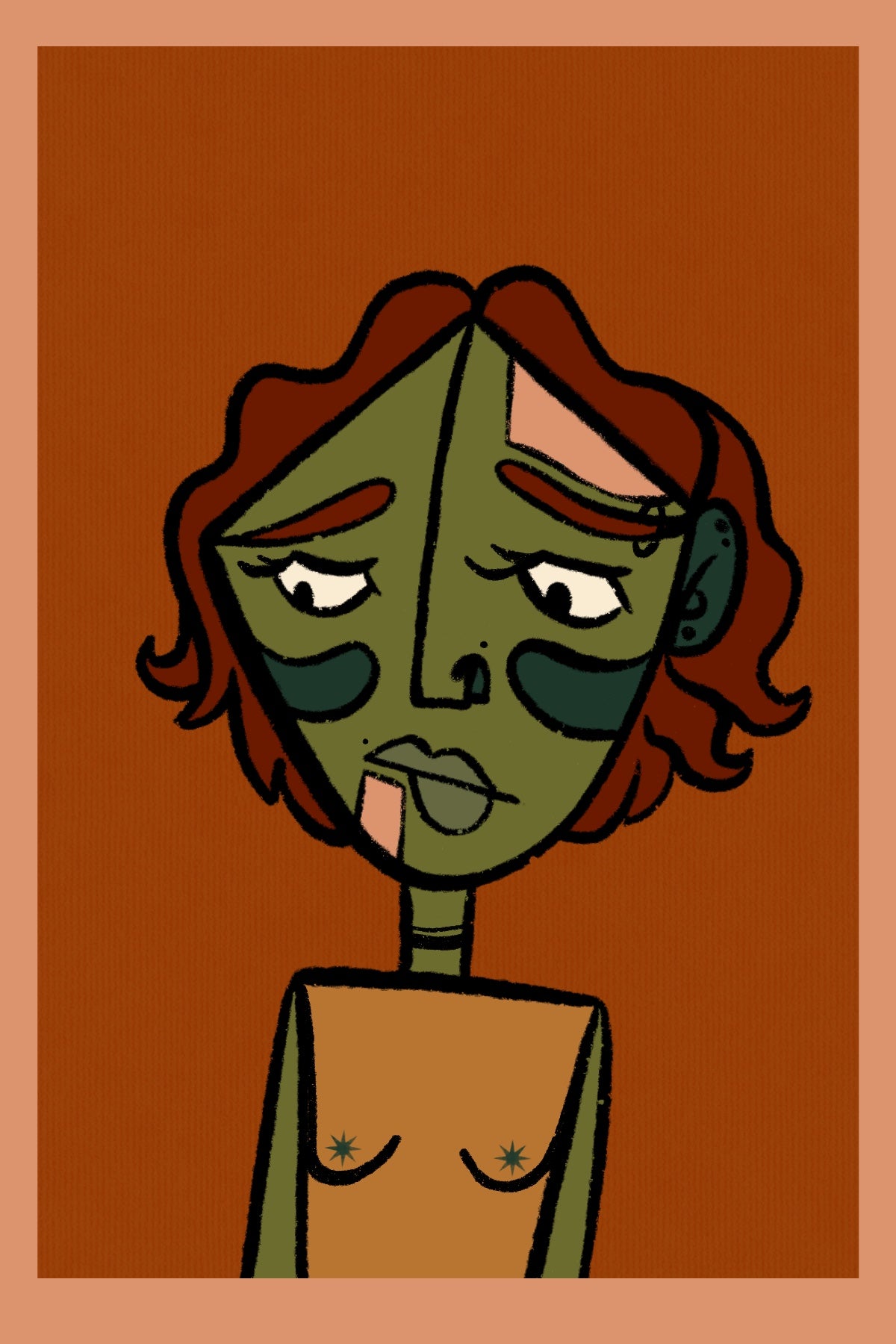 Orange Abstract Portrait Collection