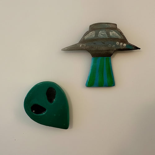 Alien And Spaceship Magnets